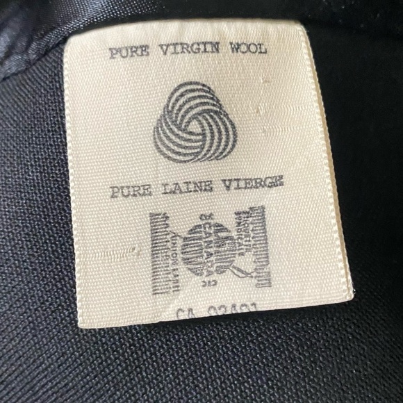 Vintage Fur Maxi Opera Coat Whimsigoth Black Wool Fox Fur Collar 60s Womens S /M - Picture 14 of 16